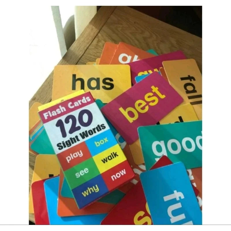 120 Sight Words Learning Flash Cards