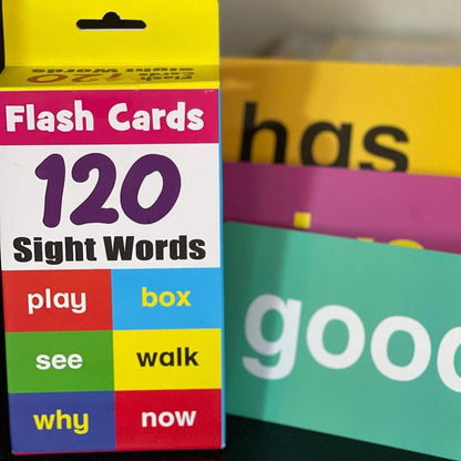 120 Sight Words Learning Flash Cards